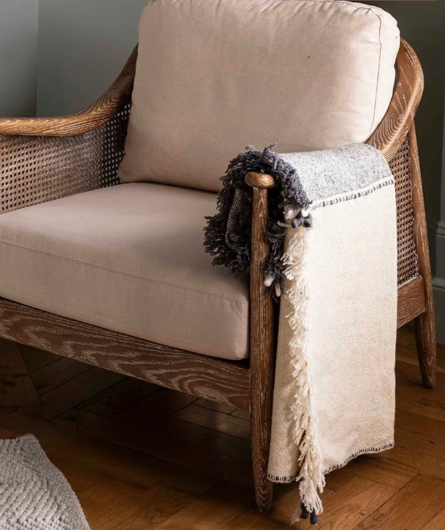 Kempsford Throw Grey Wool
