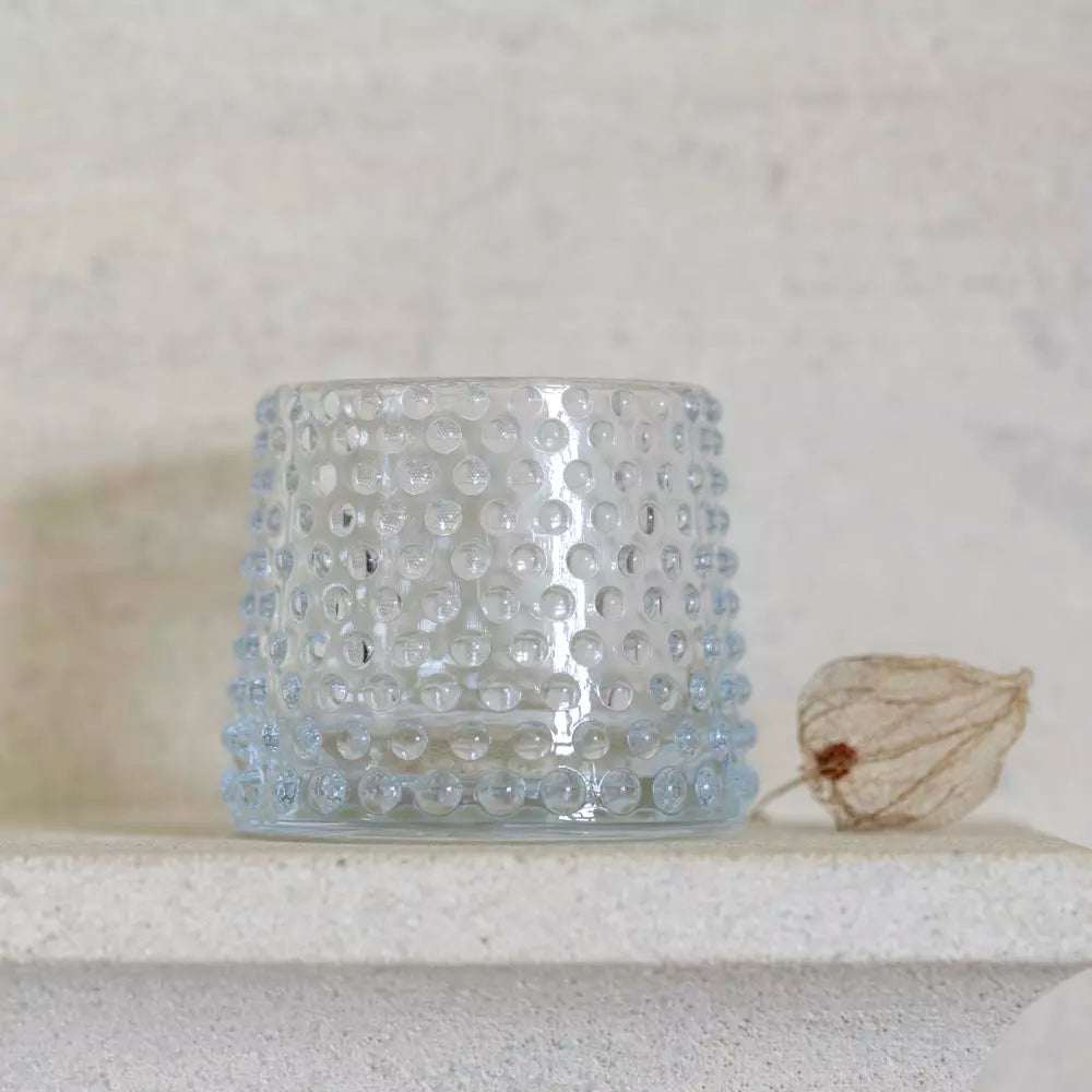 Tea Light Holder Bobble Clear