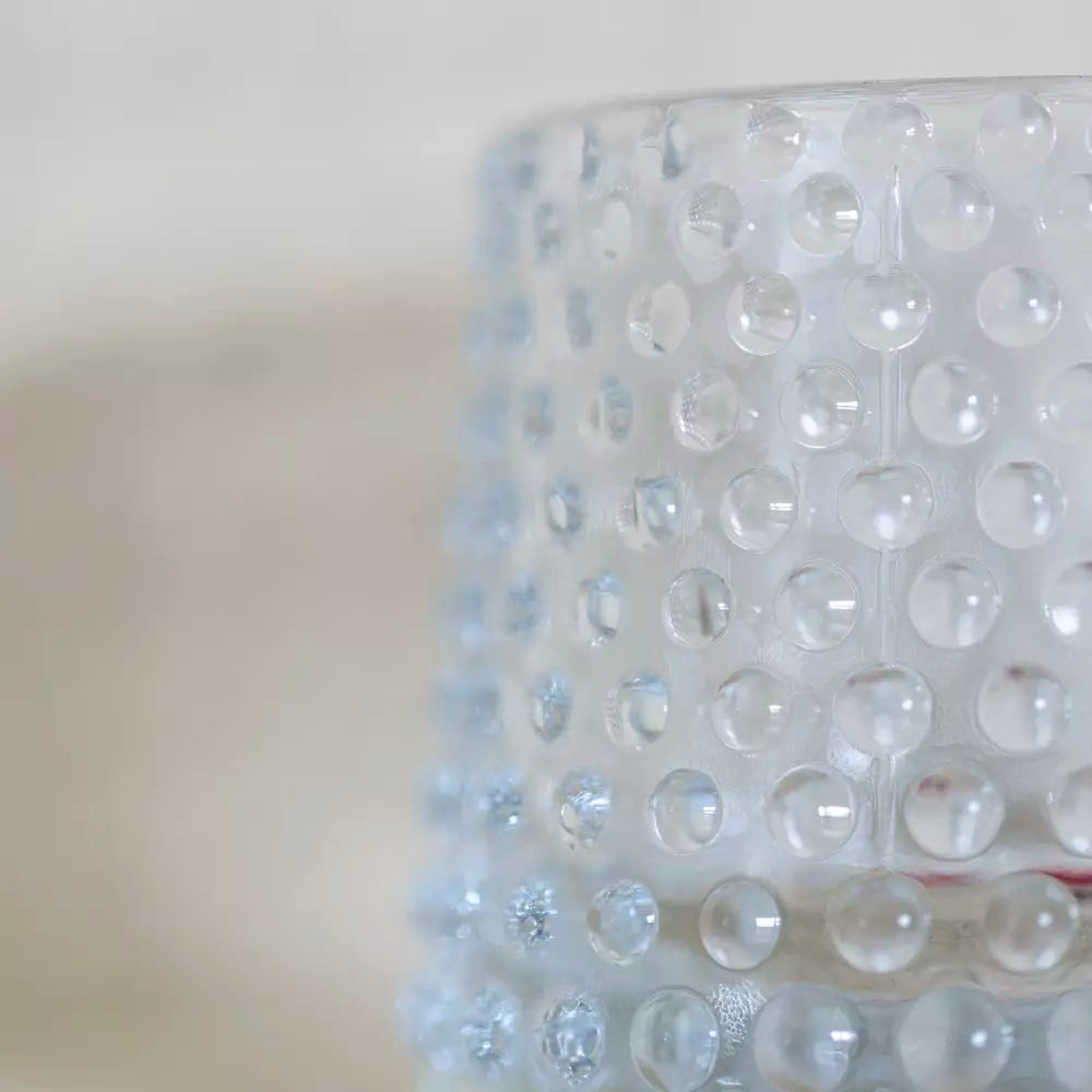Tea Light Holder Bobble Clear