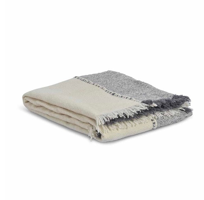 Kempsford Throw Grey Wool