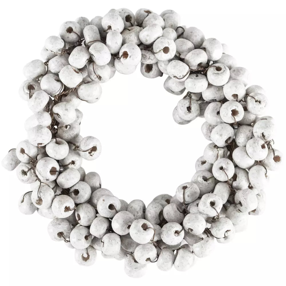 White Berry Wooden Napkin Ring Pack 2