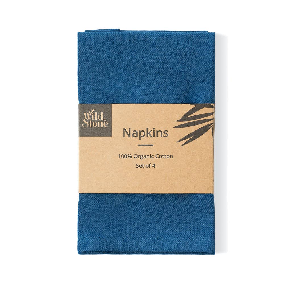 Organic Cotton Napkins - Set of 4: Ocean